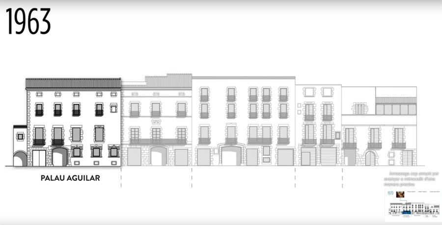 El creixement dels palaus del Museu Picasso, Barcelona